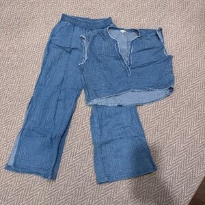 Aerie Light Blue Casual Set